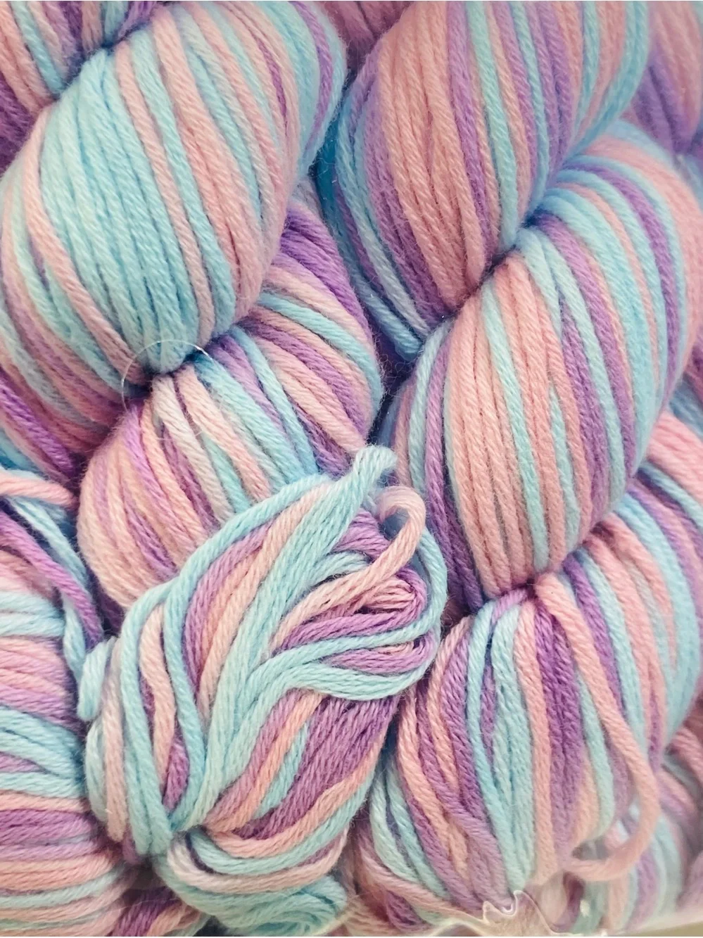 10 NEW (~500g total, ~50g ea.) 100% Cotton Variegated Hanks in Cotton Candy